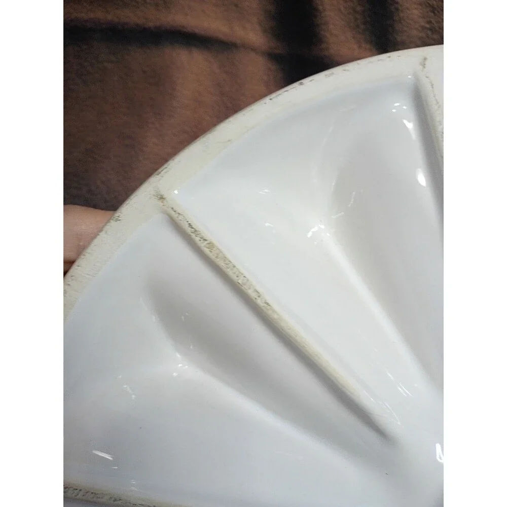 Mud Pie Ceramic Taco Platter w/ Center Dip Bowl 